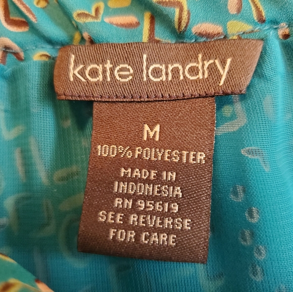 Kate Landry Skirt. Teal Green. SIZE M - Picture 4 of 5